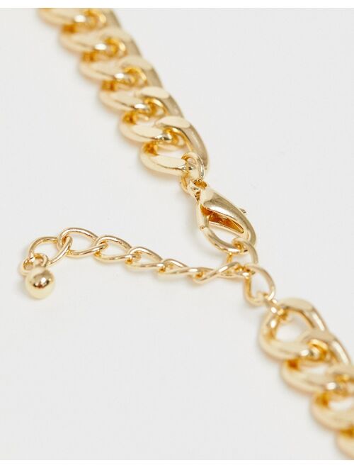 ASOS DESIGN short chunky chain in gold tone