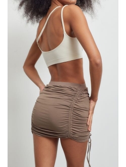 UO Nelly Cinched Mini Skirt