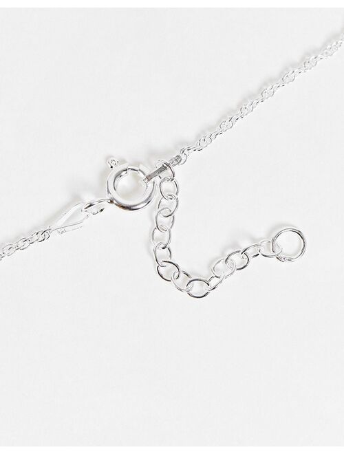 ASOS DESIGN sterling silver rope chain bracelet in silver