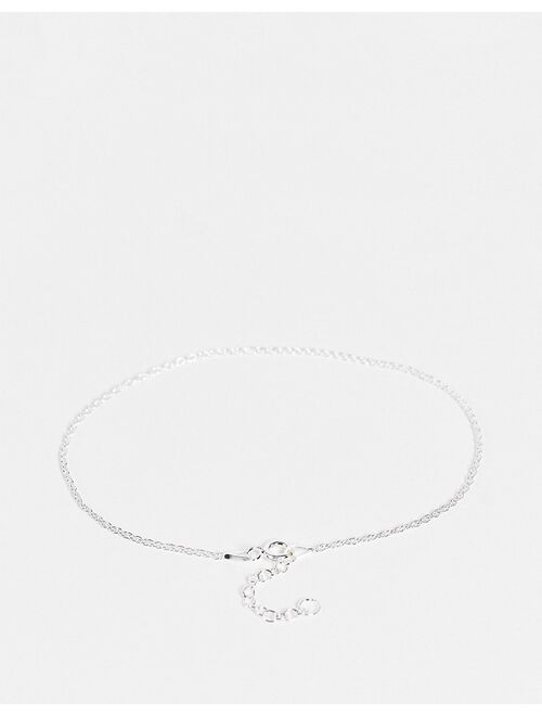 ASOS DESIGN sterling silver rope chain bracelet in silver