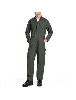 Men's Long Sleeve Coverall Big-Tall Work Jumpsuit Construction Pants