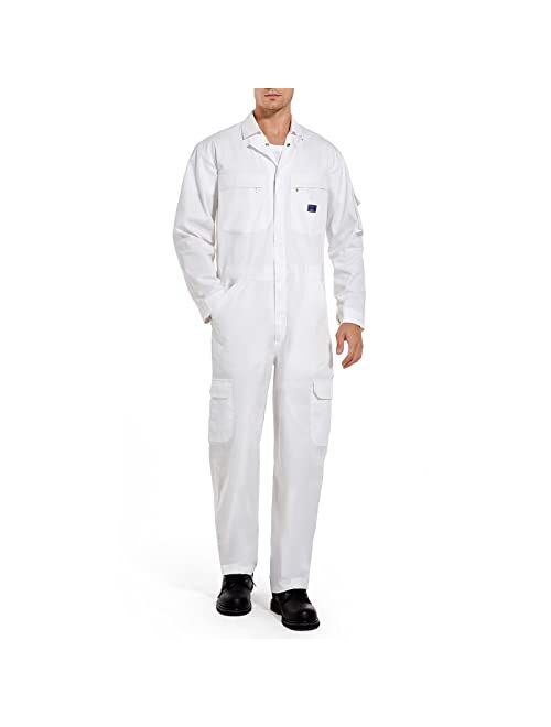 HISEA Men's Long Sleeve Coverall Big-Tall Work Jumpsuit Construction Pants