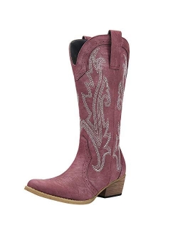 Cowboy Boots Women Western Boots Cowgirl Boots Ladies Pointy Toe Fashion Boots