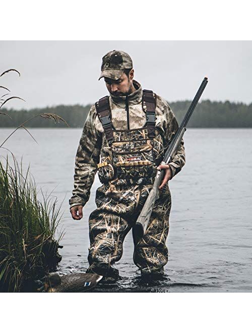 HISEA Chest Waders Neoprene Duck Hunting Waders for Men with 600G Insulated Boot Waterproof Camo Bootfoot Fishing Waders