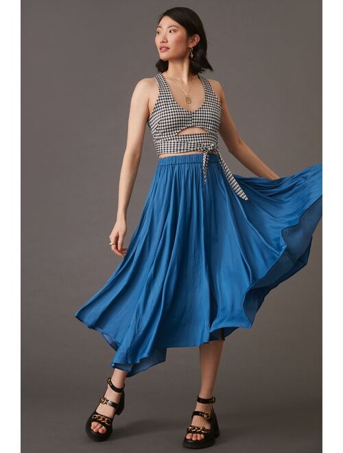 Anthropologie Sleek A-Line Midi Skirt