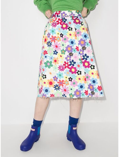 Mira Mikati floral A-line skirt