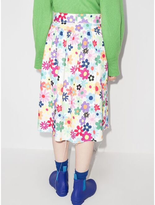 Mira Mikati floral A-line skirt