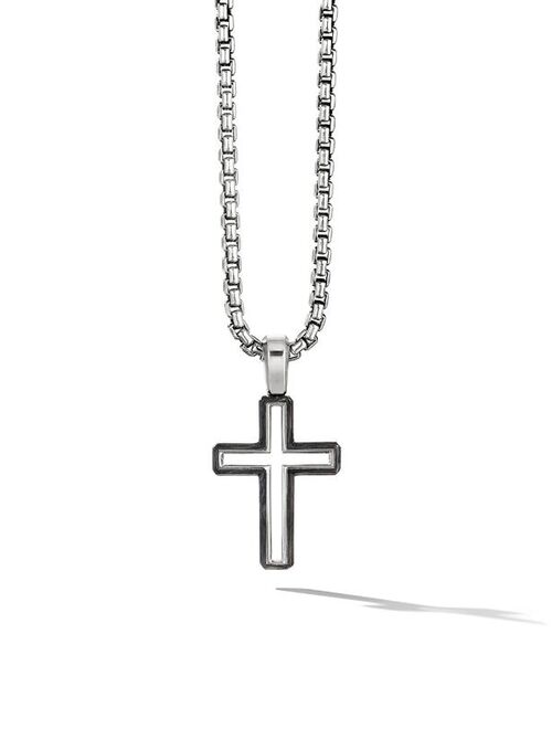 David Yurman Forged Carbon cross pendant