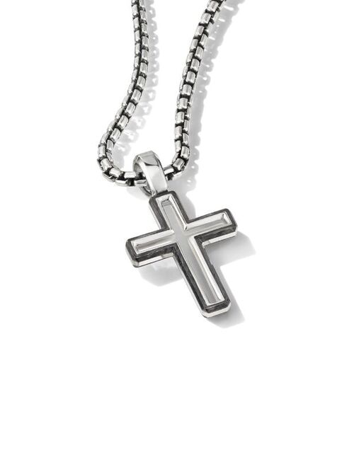 David Yurman Forged Carbon cross pendant