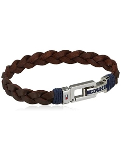 Men's Jewelry Flat Braided Leather Bracelet