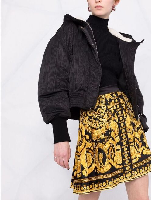 Versace baroque-print pleated skirt