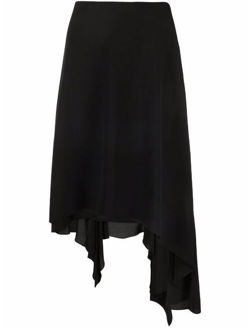 Givenchy asymmetric midi skirt