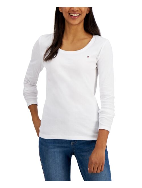 Tommy Hilfiger Scoop-Neck Long-Sleeve Top