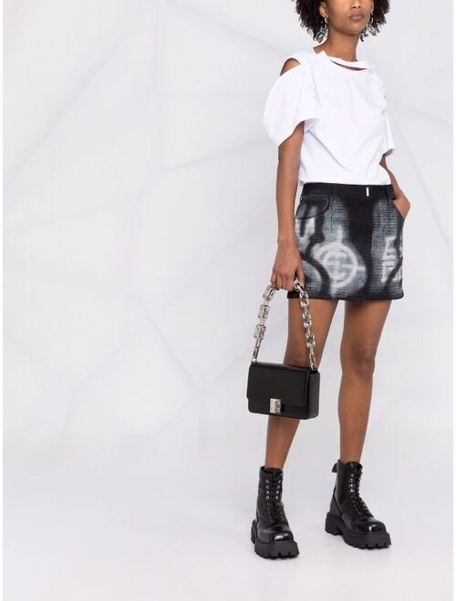 Givenchy x Chito printed denim skirt