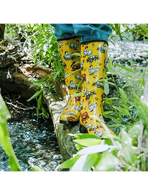 HISEA Women's Rain Boots Waterproof Garden Boots Ladies Knee High Wellies Comfort Anti-slip Outsole