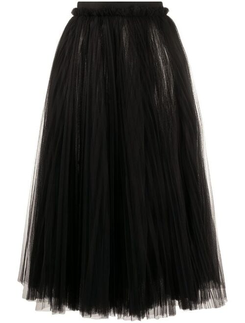 Dolce & Gabbana ruched tulle midi skirt