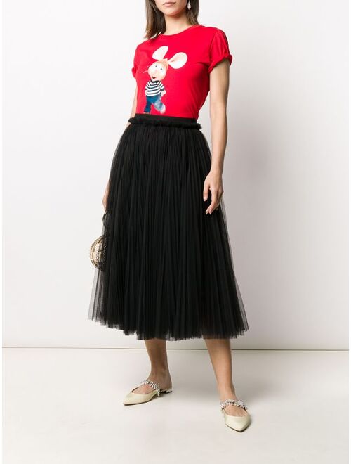 Dolce & Gabbana ruched tulle midi skirt