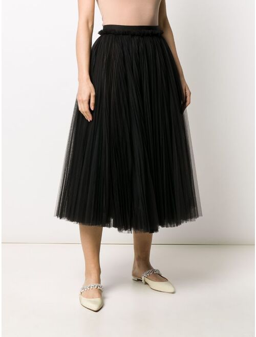 Dolce & Gabbana ruched tulle midi skirt