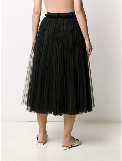 Dolce & Gabbana ruched tulle midi skirt