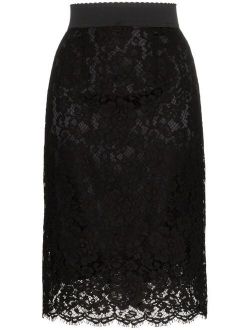 lace midi pencil skirt