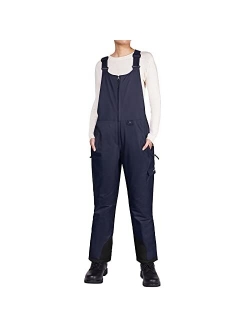 Women's Snow Bib Overalls 3M Thinsulate Snowsuit Ski Pants Waterproof Insulated Skiing Pants Women