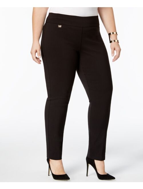 Alfani Plus Size Tummy-Control Pull-On Skinny Pants, Created for Macy's