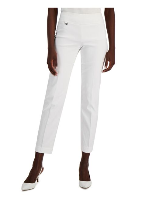 Alfani Petite Tummy-Control Straight-Leg Pants, Created for Macy's