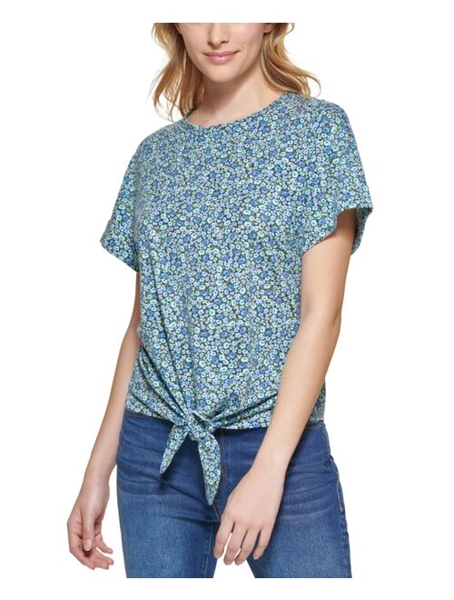 Tommy Hilfiger Printed Tie-Hem Top