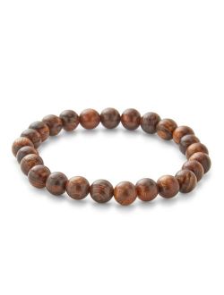 Eve's Jewelry Men's Tigerwood Bead Bracelet