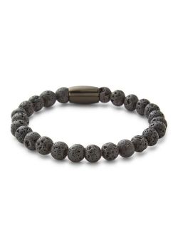 Eve's Jewelry Men's Lava Rock Bead Bracelet