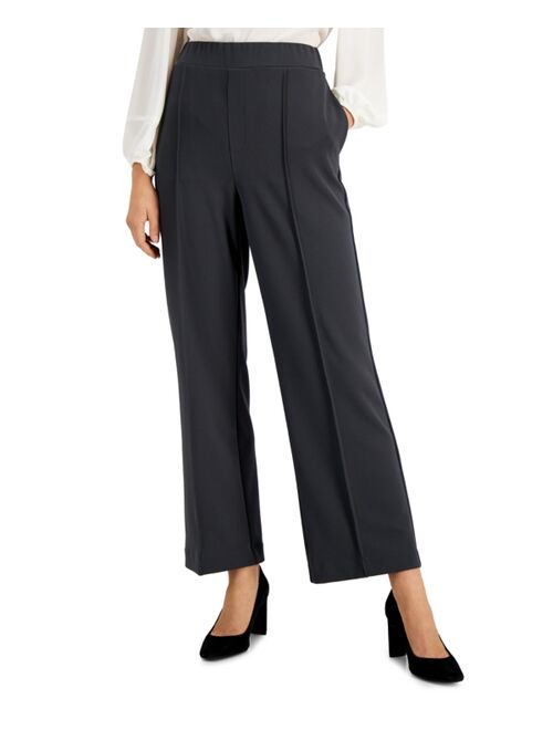 Alfani Petite Wide-Leg Pull-On Drapey Pants, Created for Macy's