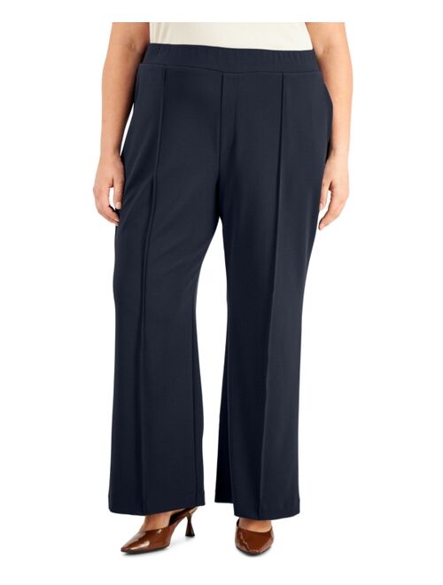 Alfani Plus Size Pull-on Straight Pants, Created for Macy's