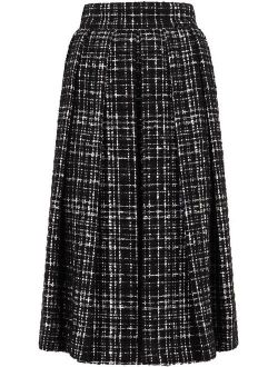 tweed A-line skirt