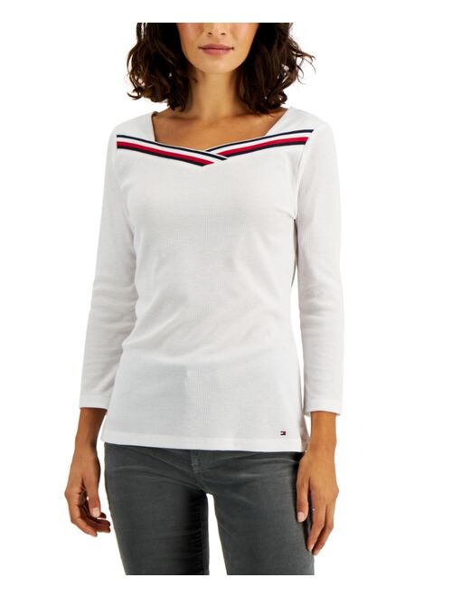 Tommy Hilfiger Contrast-Trim Top