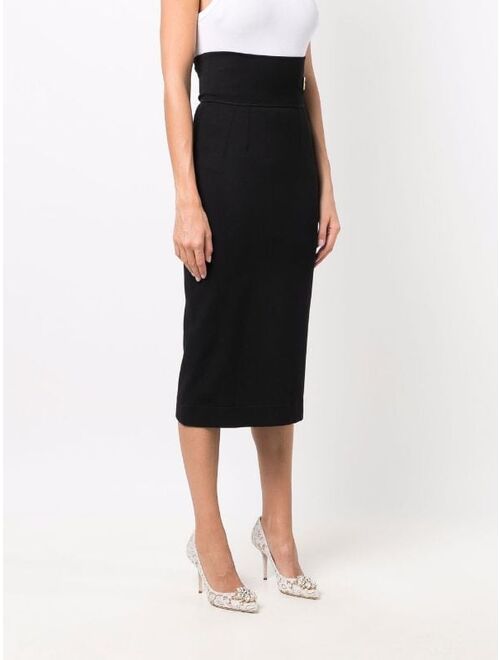 Dolce & Gabbana logo-plaque pencil skirt