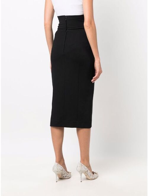 Dolce & Gabbana logo-plaque pencil skirt