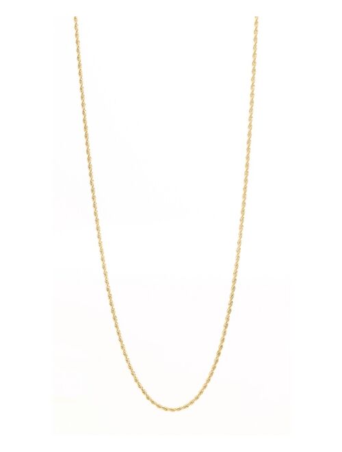 Eves's jewelry Eve's Jewelry Men's Gold Plated Rope Chain in Stainless Steel Necklace