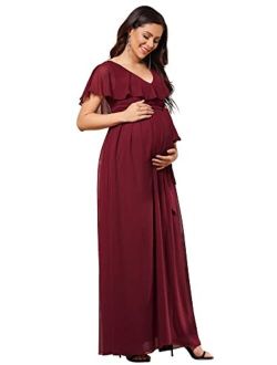 Ever-Pretty Women's V-Neck A-line Short Wrap Maternity Dress for Causal  Party 20786