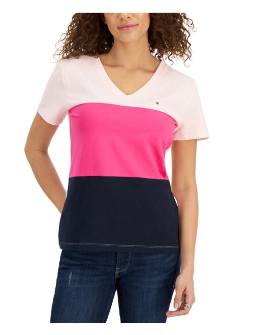 Tommy Hilfiger Colorblocked V-Neck T-Shirt