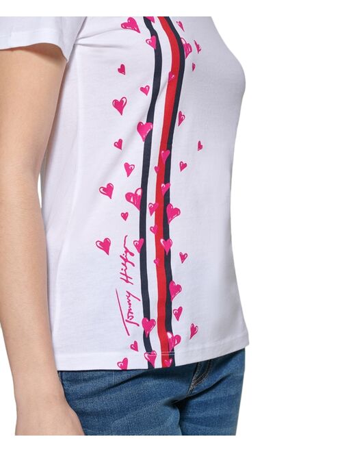 Tommy Hilfiger Heart Print Stripe T-Shirt