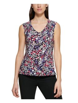 Floral-Print V-Neck Top