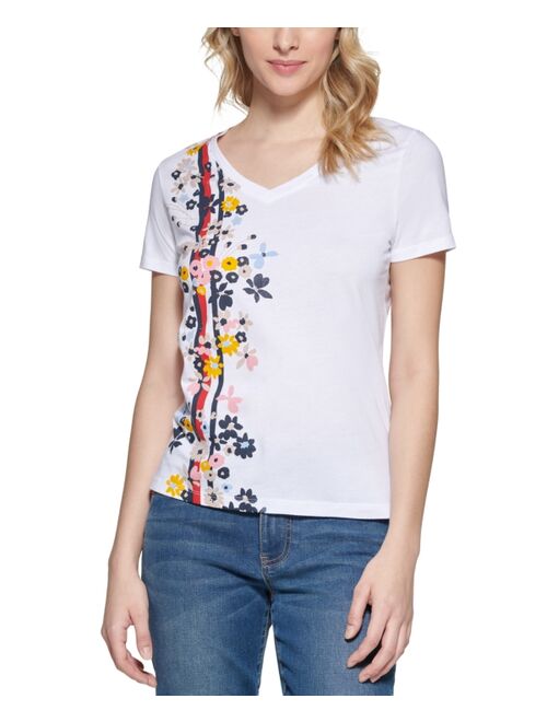 Tommy Hilfiger Floral Stripe T-Shirt