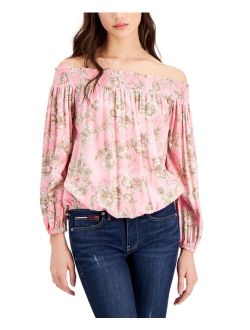 Floral-Print Off-The-Shoulder Top