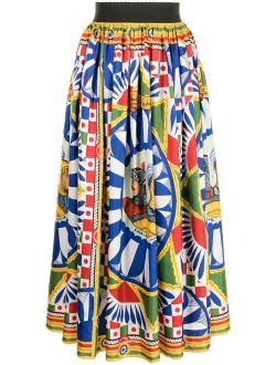 geometric-print skirt
