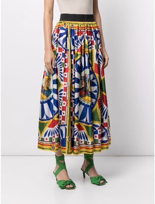 Dolce & Gabbana geometric-print skirt