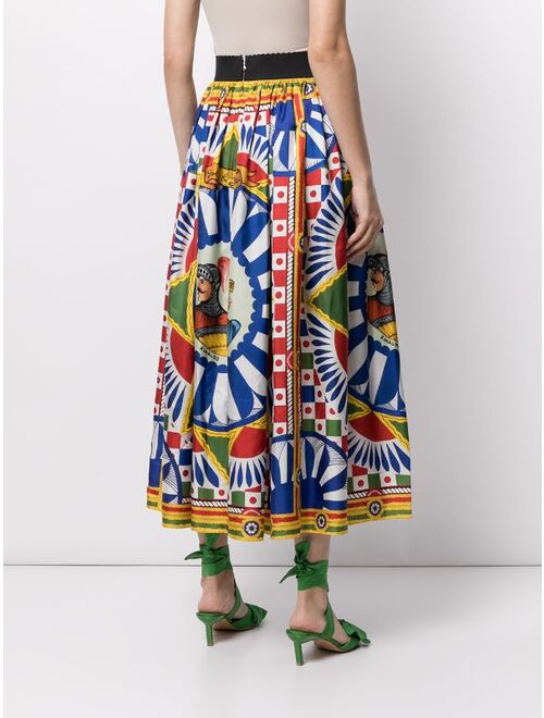 Dolce & Gabbana geometric-print skirt