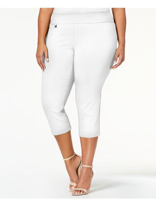 Alfani Plus Size Tummy-Control Capri Pants, Created for Macy's