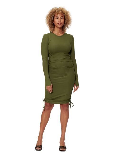 Bar III Sofia Richie Long-Sleeve Ruched Bodycon Dress, Created for Macy's