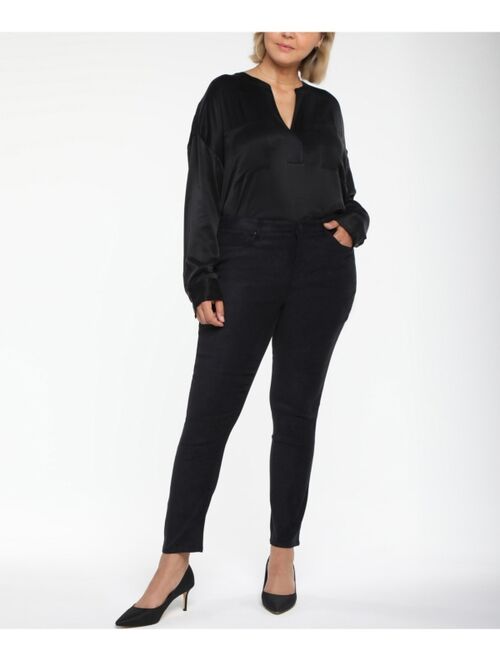 NYDJ Plus Size Ami Skinny in Stretch Faux Suede Pants