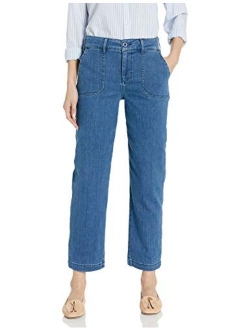 Women's Size Plus Straight Ankle Chino Pant